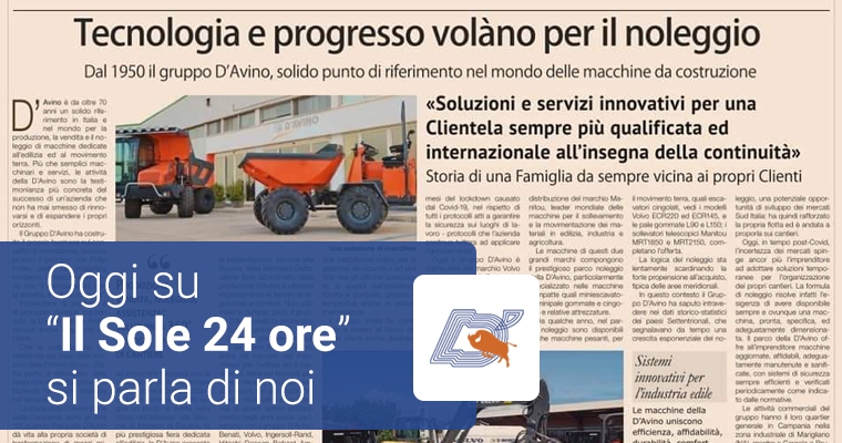 Oggi su “Il Sole 24 ORE”, si parla di noi!