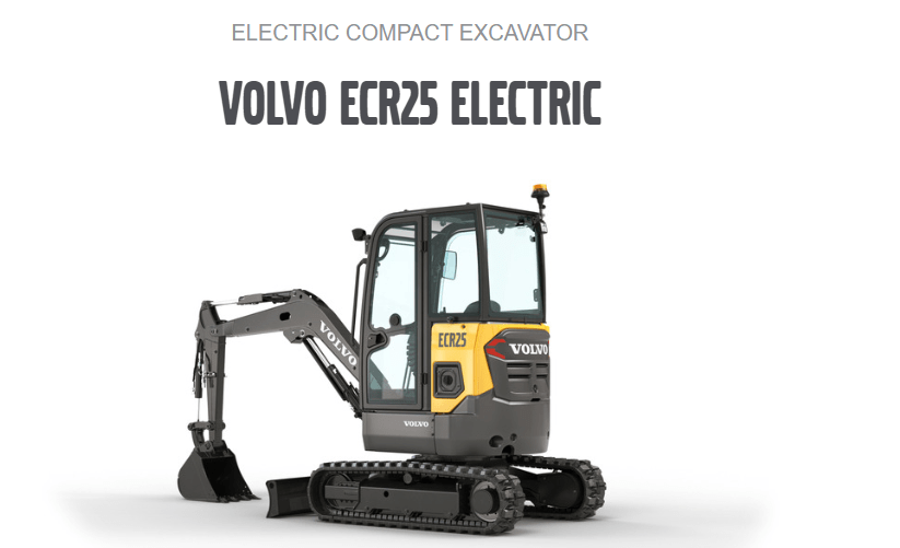 escavatori elettrici volvo