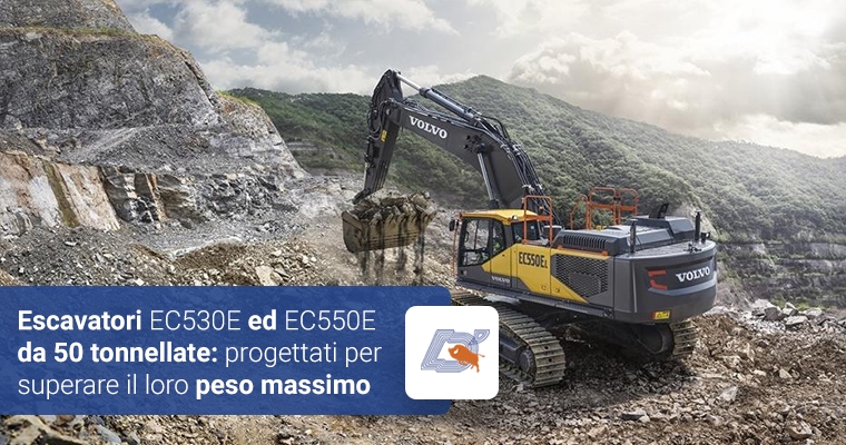 Escavatori EC530E ed EC550E da 50 tonnellate: progettati per superare il loro peso massimo
