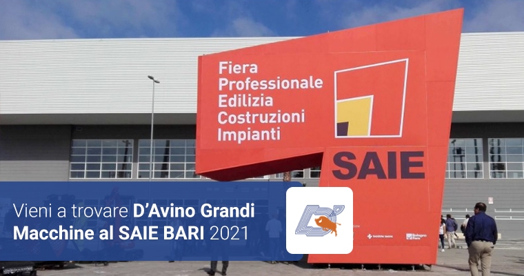 Vieni a trovare D’Avino Grandi Macchine al SAIE BARI 2021