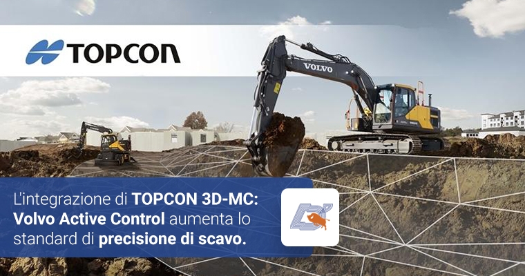 L’integrazione di TOPCON 3D-MC: Volvo Active Control aumenta lo standard di precisione di scavo