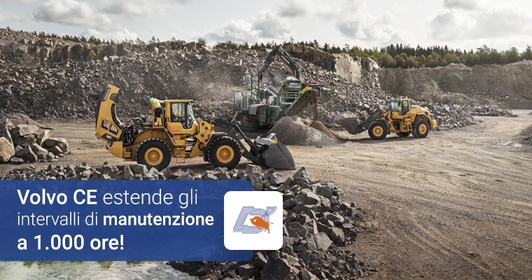 Volvo CE estende gli intervalli di manutenzione a 1.000 ore!
