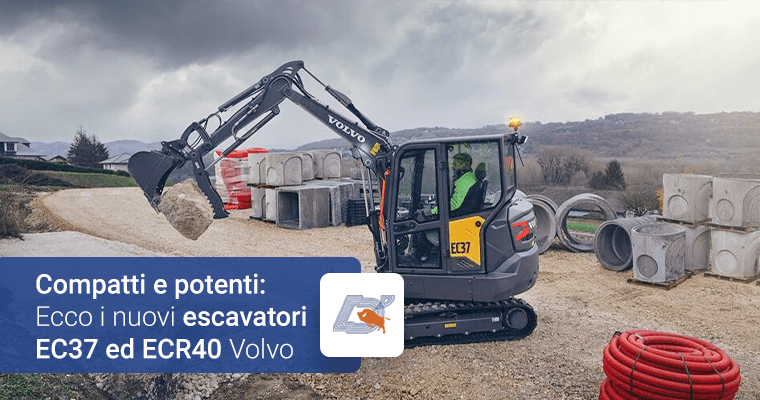Compatti e potenti: Ecco i nuovi escavatori EC37 ed ECR40 Volvo