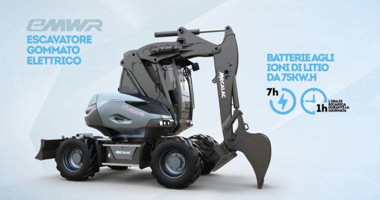 scavatore gommato elettrico Mecalac eMWR