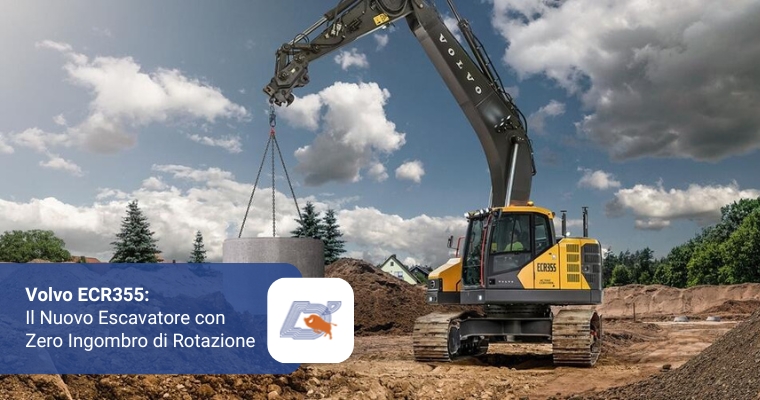 Volvo ECR355: Il Nuovo Escavatore con Zero Ingombro di Rotazione