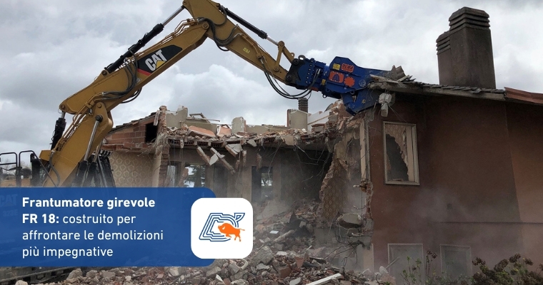 Frantumatore girevole FR 18: costruito per affrontare le demolizioni più impegnative
