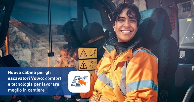Nuova cabina per gli escavatori Volvo: comfort e tecnologia per lavorare meglio in cantiere