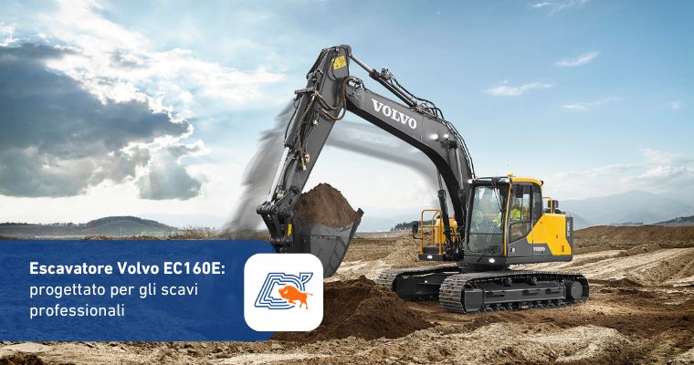 Escavatore cingolato Volvo EC160E: progettato per gli scavi professionali